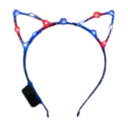 Endless Games Light Up Cat Ears Starlight Patriotic Headband EN3335748